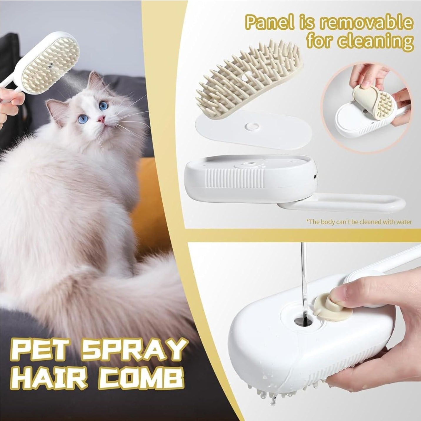 Steam Brush for Dog & Cat